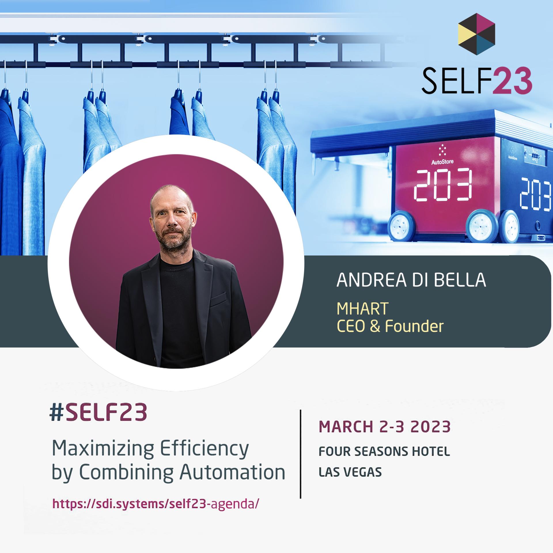 Andrea Di Bella, CEO & Founder di MHART, parteciperà a SELF’23 per parlare di automazione logistica e magazzini 4.0