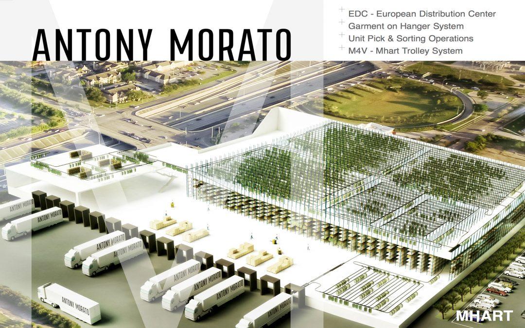 Antony Morato European Distribution Center con soluzione MHART M4V per stoccaggio e gestione capi appesi