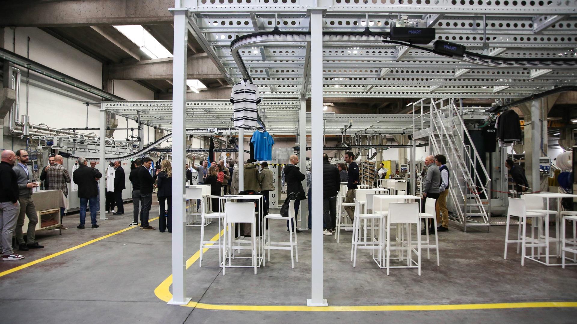 MHART insieme a Macpi e Brustia Advanced Technology all’evento Italian Excellence in Apparel Technology automazione logistica abbigliamento